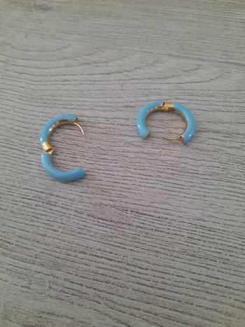 Boucle d'oreilles bleu