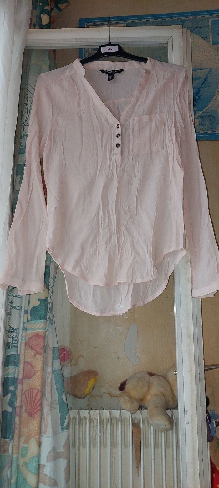 Blouse rose poudrée