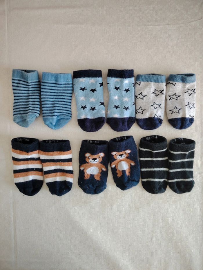Lot de 6 paires de chaussettes bébé