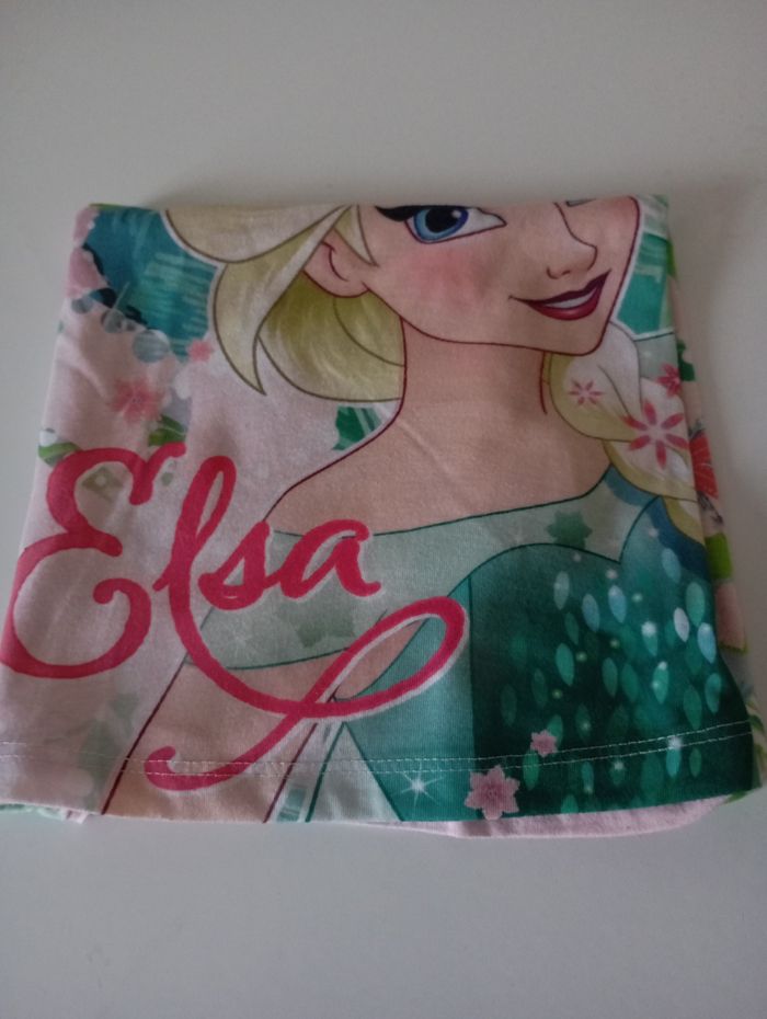 Tee-shirt sans manches, 8 ans,coton rose clair et multicolore. Disney Elsa Reine des neiges. Parfait état - photo numéro 10