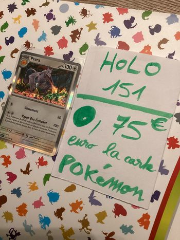 carte Pokémon ptéra holographique 142/165 EV3.5 collection 151 FR neuf sortie de booster