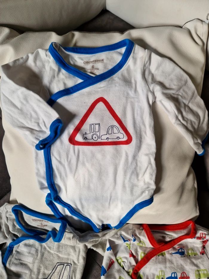 Lot de 3 body 6 mois bebe orchestra - photo numéro 4