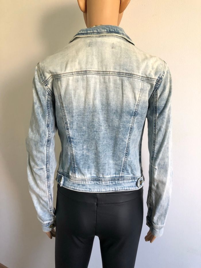 Veste en jean bleue claire Cache Cache taille 1 TBE - photo numéro 6