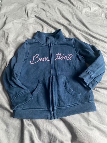 Gilet zip bleue marine