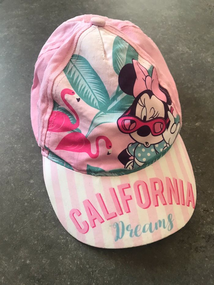 Casquette rose Minnie fille 52cm 5 ans