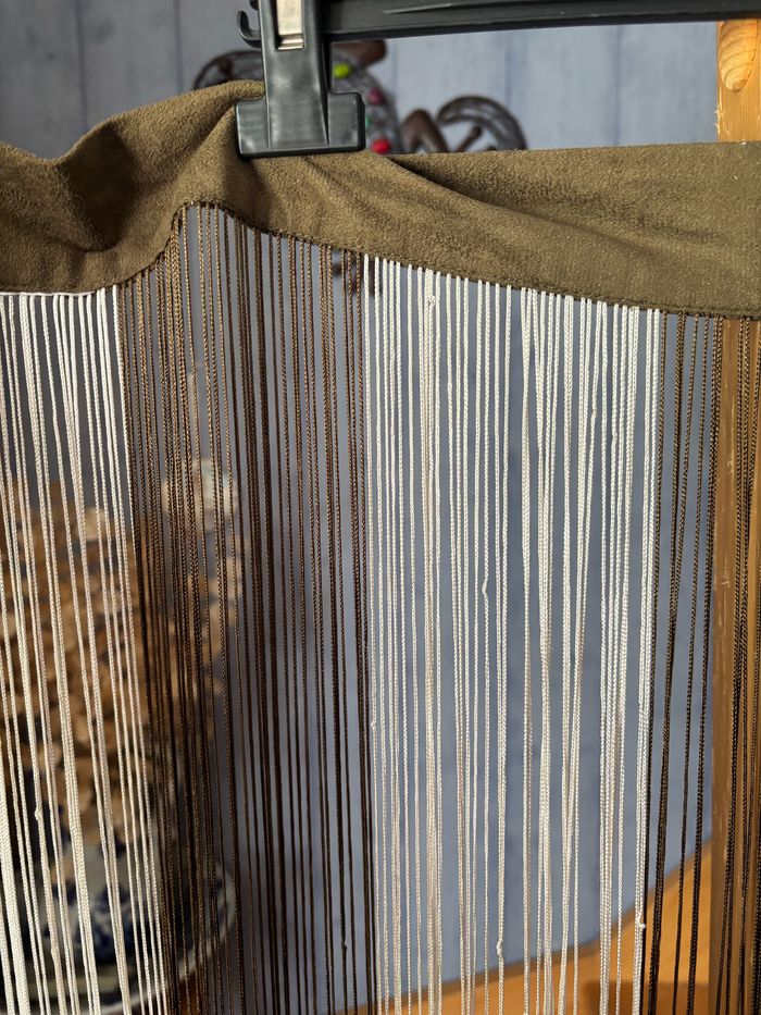 rideau fils marron et beige - photo numéro 2