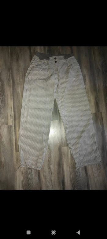 Pantalon fin en coton femme