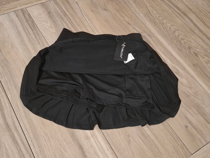 Jupe tennis femme avec short sport golf jupe-pantalon avec poches noir - photo numéro 3