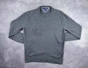 Pull Tommy Hilfiger - Coton Pima & Cachemire - Gris - Taille L