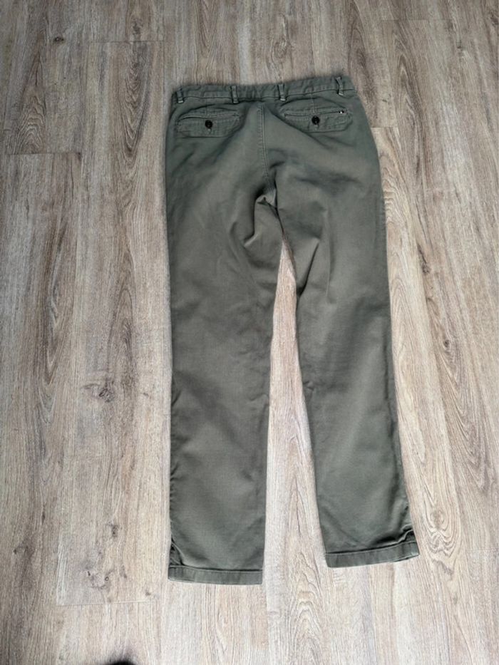 Pantalon chino slim fit Tommy Hilfiger homme bon état vert kaki - photo numéro 2