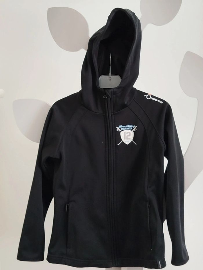 Veste chaude noire d'équitation Fouganza taille 8 ans