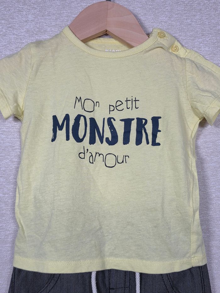 Ensemble 2 pièce t-shirt +pantalon kiabi 18mois 77-82cm - photo numéro 3