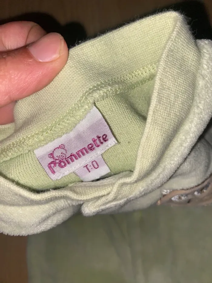 Pyjama vert Pommette - Taille Naissance - photo numéro 5
