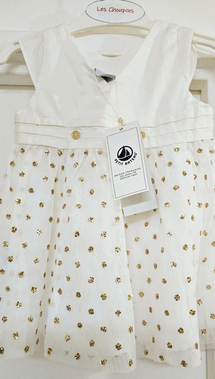 Robe 100% Coton Petit Bateau Taille 6 mois - photo numéro 3