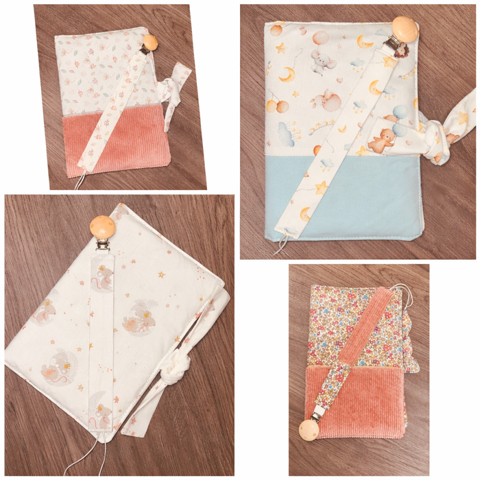 Protège carnet de santé personnalisé 🧵 Brodé prénom – Cadeau naissance unique - photo numéro 1