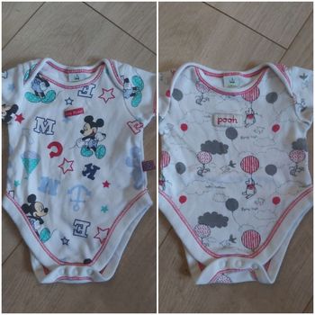 Lot de 2 bodies manches courtes Disney 1 mois (78)