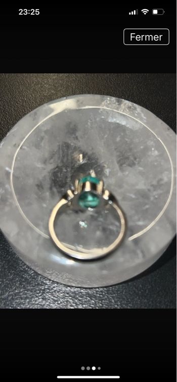 Bague Acier Inoxydable & Malachite Naturelle - Taille 57