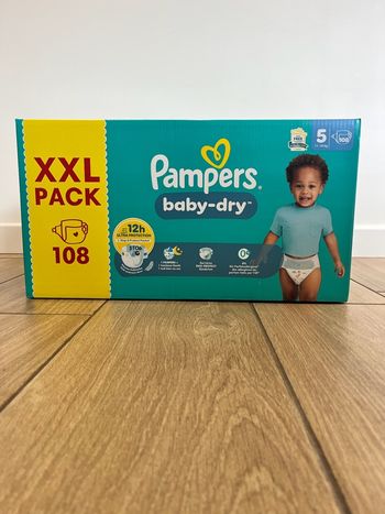 🔹 1 Pack Pampers Baby-Dry Taille 5 XXL Pack – 108 couches – Neuf scellé