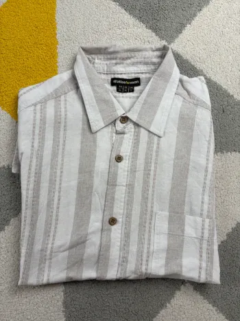 Chemise Atlas For Men | Blanc et gris | Taille XL