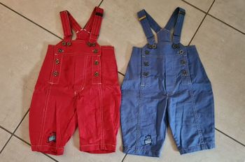 2 salopettes neuves 6 mois