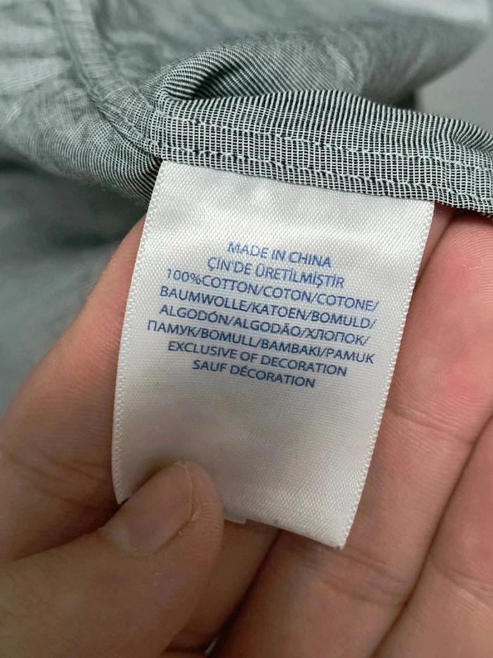 Chemise Ralph Lauren grise à motif micro-carreaux – Élégance intemporelle - photo numéro 3