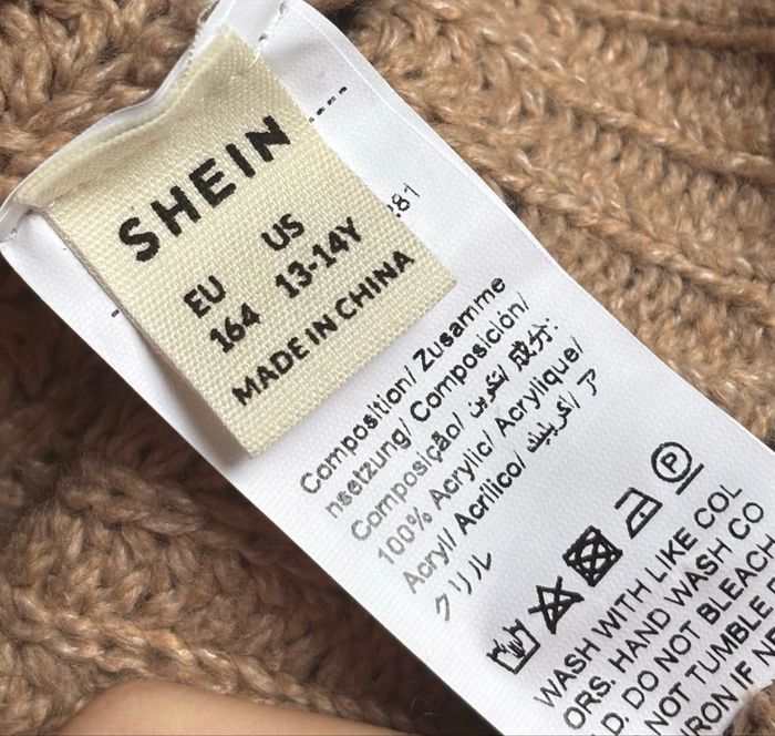 🧶 Pull col roulé côtelé manches bouffantes – Shein – 13/14 ans 🧶 - photo numéro 5