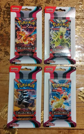 ArtSET - 4 boosters Pokémon / Flammes obsidiennes - EV03, sous blister