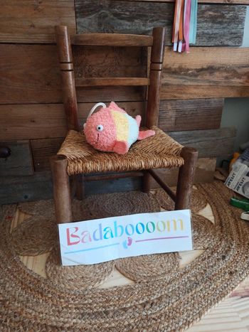 Peluche petit poisson éponge bergère de France BE