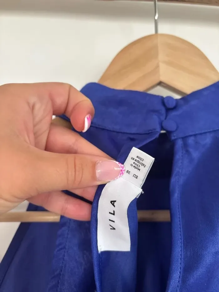 débardeur en satin bleu électrique VILA taille M - photo numéro 7