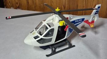 Playmobil hélicoptère police 6921 cockpit ouvrant treuil