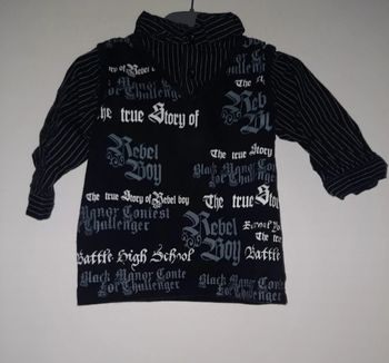 Tee shirt chemise kimbaloo taille 12 mois