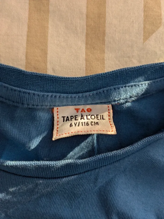 T-shirt Bleu "Amazing Life" Baleine - Tape à l'Oeil (TAO) - 6 Ans - photo numéro 3