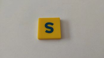 Lettre S pièce détachée jeu de société Scrabble Junior Mattel Games #B82