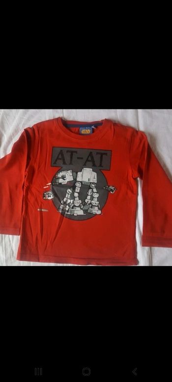 T-shirt rouge stars wars 4 ans