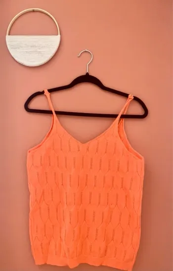 Débardeur ajouré orange – Shein – Taille 36