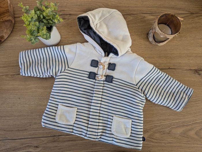 Veste molletonnée style marinière