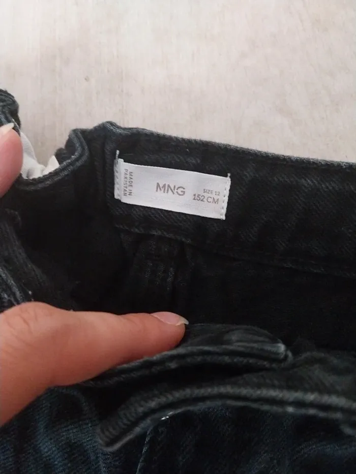 Jean large noir mango 12 ans - photo numéro 3