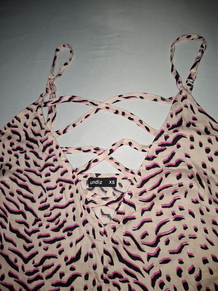 Ensemble pyjama undiz rose poudré avec imprimé rose et noir en taille XS - photo numéro 7