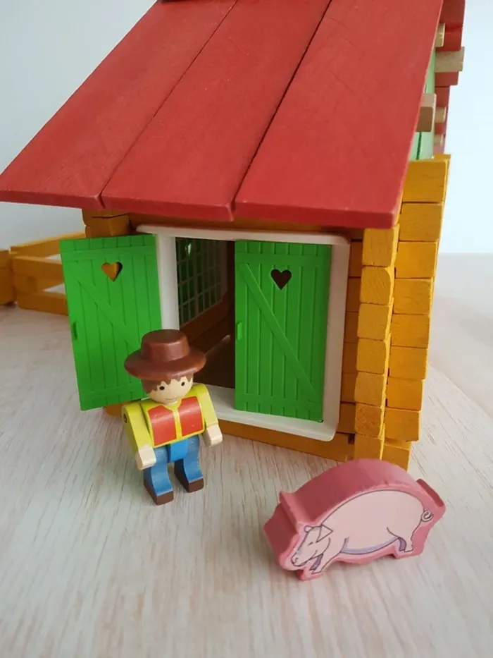 Jeu de construction La jolie ferme en bois Jeujura - photo numéro 11