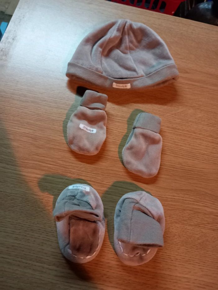 Moufles, Bonnet et Chaussons Naissance