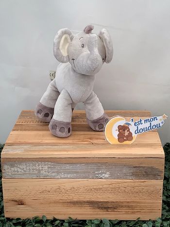 MD62 doudou éléphant mots d’enfants