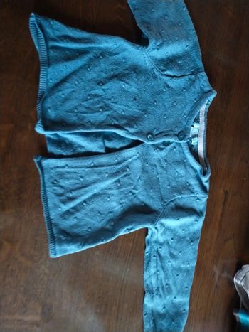 Gilet plumetis 12 mois