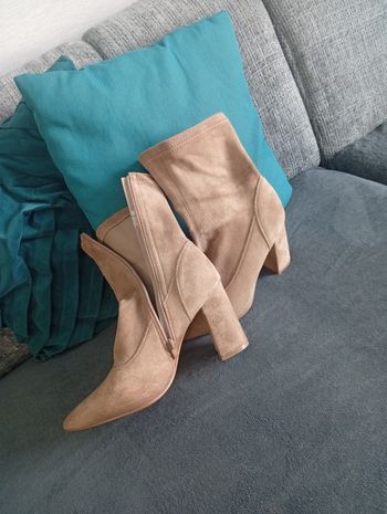 Bottines femme beige