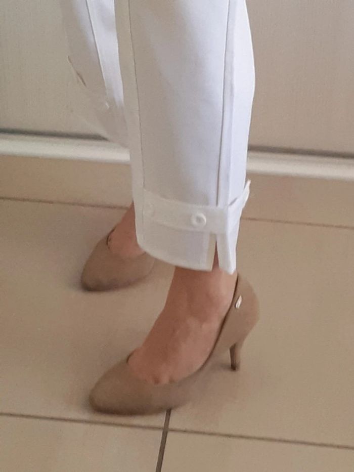 Pantalon court vintage taille élastique - photo numéro 3