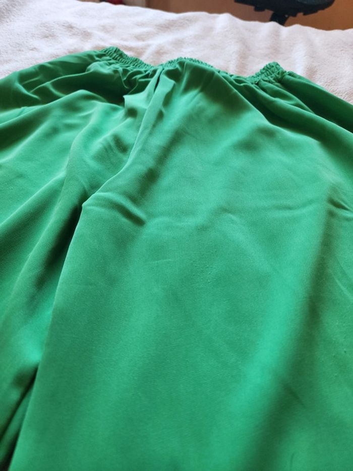 Pantalon à jambes larges / palazzo vert TU 36/40 - photo numéro 12
