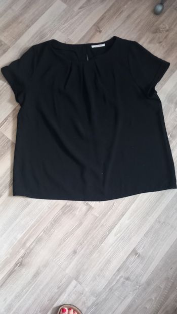 Tunique camaieu noire manches courtes 38 tbe