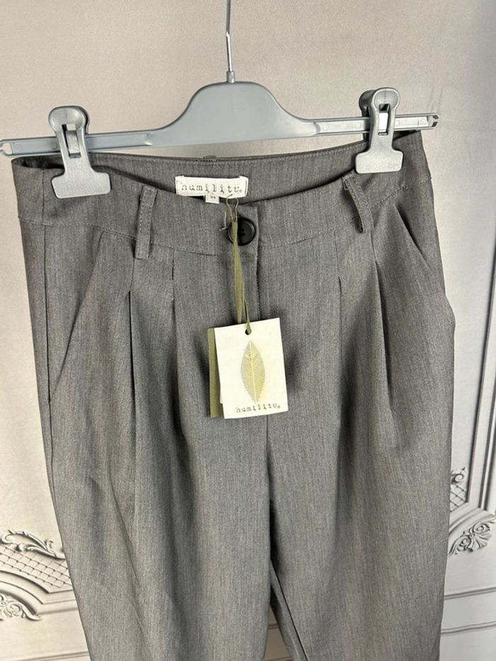 Pantalon tailleur gris taille haute Humility 34 neuf - photo numéro 2
