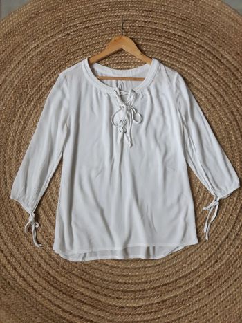 Haut blanc manches 3/4