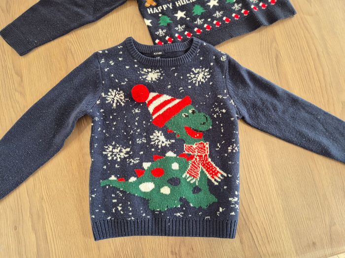 🎄 Lot de 2 pulls de Noël bleu marine Kiabi - 4 ans - photo numéro 3