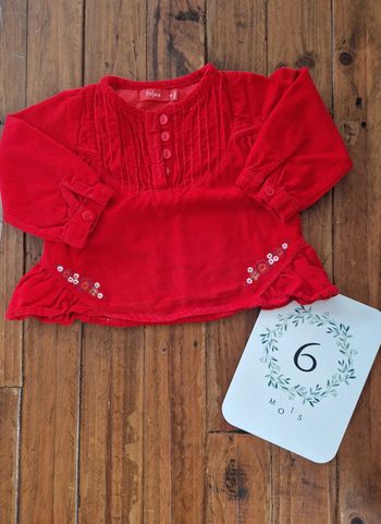 Blouse velours côtelé 6 mois